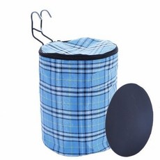 腳踏車前置掛包 腳踏車車筐車籃 電動車前車筐車簍 摺疊車山地車掛籃布籃單車籃子, 藍色布兜（有蓋）+底, 1個