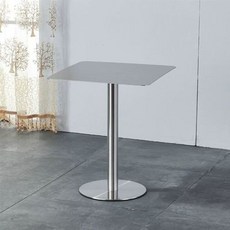 스테인리스 원형 탁자 카페 거실 포인트 테이블, 40x40x74cm, 스테인리스스틸 사각 (원형 받침대)