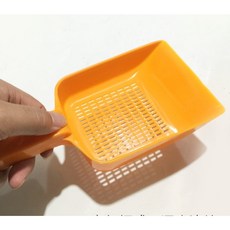 水族狂粉 多功能砂鏟 平砂鏟 水草夾 魚缸換水工具, 1個, 橘色