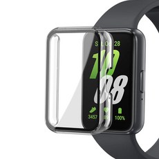 리아몬트 갤럭시 핏3 강화유리 액정보호 필름 풀커버 케이스, 투명, 1개