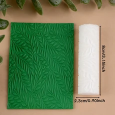폴리머 클레이 텍스처 롤러-올리브 잎 패턴 제작 도구 DIY 귀걸이 쥬얼리 위한 내구성 있는 플라스틱 공예, 04 Brushed Roller 2