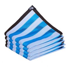 방풍 울타리 경기장 그물망 풋살 펜스 천막 야외, 1개, 블루 앤 화이트 스트라이프 대형