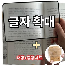 나무처럼 잘보여 카드형 돋보기 휴대용 세트, 1개, 대형+중형