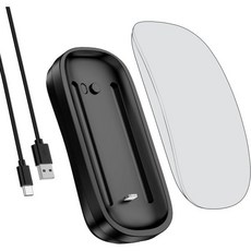 매직 마우스 2 QI 휴대폰 및 에어팟용 HONKID 무선 충전 스테이션 양면 충전 3 in 1 도크 USB-A to USB-C 케이블 길이 5피트 흰색