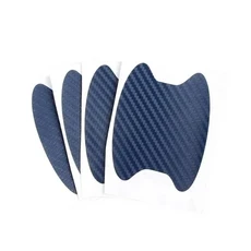 자동차 문짝 스티커 탄소 섬유 스크래치 방지 핸들 보호 필름 외부 스타일링, 02 4PCS  Blue