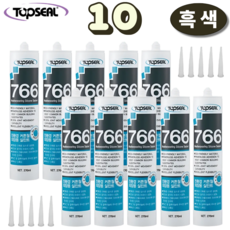 탑씰 766 외장용 흑색 실리콘 실란트 친환경 270ml 노즐포함, 10개