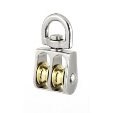 1 m 직경 스테인리스 이중 713679 아이 풀리 스위블 시브 로프, 1/2 더블 라운드, 1개