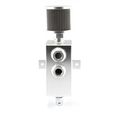 1L/2L 오일 캐치 캔 탱크 baffled 10AN 및 알루미늄 드레인 탭 사각형 모양 저수지 탱크, 은, 04 2Lsilver, 1개