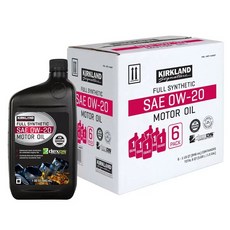 COSTCO 好市多 美國 科克蘭 全合成機油 SAE 0W-20 946毫升 6入組, 1箱, 6L