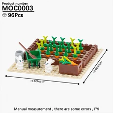 무시 모크 시리즈 풍경 농장 돼지 개 채소밭 블록 DIY 조립 어린이 장난감 선물, 22 MOC0003