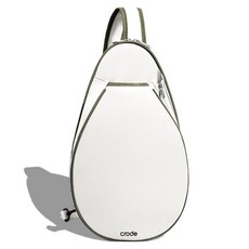 Crode 網球包羽毛球拍斜背包, 米色+橄欖綠