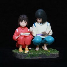 센과 치히로의 행방불명 치히로 하쿠 만남 장면 피규어 9cm