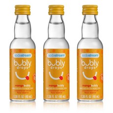 sodastream 버블리 천연 과일 드롭스 탄산수용 버라이어티 팩 오리지널 6팩 8 fl oz(맛 모음), Mango