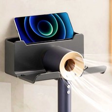 드라이홀더거치대 무타공 헤어 드라이기 거치대 3칸, 02.그레이, 1개