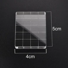 투명 아크릴 스탬프 블록 씰 스탬프용 높은 투명도 블록 DIY 스크랩북 사진 앨범 장식, 4x5cm, 1개, Color: 2. 4x5cm