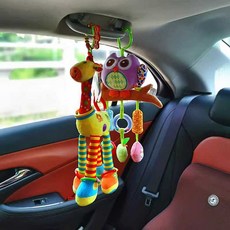 신생아 모빌 치발기 임신선물 차량용 유모차 딸랑이, 1개, 상세페이지 참고, 14. 해피 기린 올빼미 2개세트