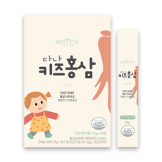 [모스티트] 다나 키즈 어린이 홍삼 스틱 10g x 30포, 1박스, 30정 1박스, 30정