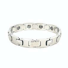 KOTO 經典H型鎢鋼時尚健康手鍊 附原廠禮盒-灰鍺磁石能量手環 外銷日本 有型耐磨亮澤, 1個, B-022窄版(女款)(一般扣環)