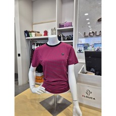 루이까스텔 여성 골프웨어 여름 스트라이프 스마일 루카 반팔티 7LOTS408P
