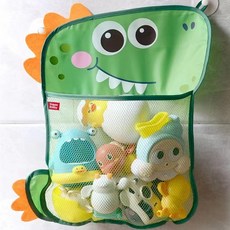ingaa Baby 洗澡玩具收納網袋 卡通造型瀝水掛袋, 恐龍網袋, 1個