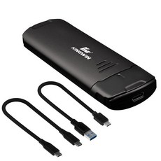Kingwin M.2 NVMe SSD 인클로저 USB-C 케이스 M-Key/B+M 어댑터 2280/2260/2242/2230용 알루미늄 필요 Gen 외장 없는 3.2 to Ty, KWI-EM202