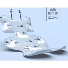 汽車座椅坐墊 安全座椅保護墊 四季通用, 護頸隔尿推車涼蓆-藍獨角(), 1個