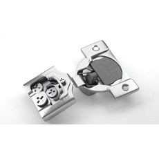 Berta 4팩 1.9cm(3/4인치) 오버레이 소프트 클로징 페이스 프레임 캐비닛 힌지 105도 6방향 3캠 조절 숨겨진 주방 캐비닛 도어 힌지 나사 포함 (1.9cm(, 1cm(3/8인치). 오버레이, 3/8 in. Overlay | 2 Pieces