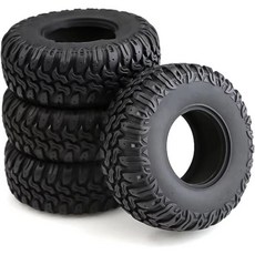 트랙사스용 RC 타이어 TRX4 D90용 Axial용 SCX10용 레드캣용 110 크롤러 차량 부품 4개 세트 105mm 19 고무 휠
