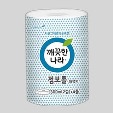 깨끗한나라 점보롤 화장지 300M 2겹X4롤, 본상품