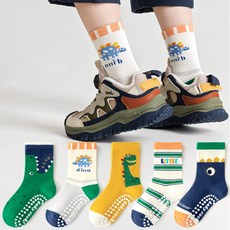 투해피 아동용 미끄럼방지양말 5컬레- A03 디노