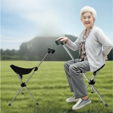 해피라이프 예쁜 지팡이 삼각 스툴 하중 180kg, 혼합색상, 1개