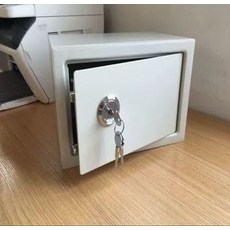 인테리움 가정용 소형금고 35x25x25cm 미니 블랙 개인 금고 화이트
