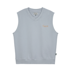 [GLAC 글락] 민소매 브이넥 면 조끼 (하늘색)