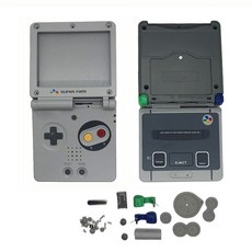 Gameboy Advance SP 버튼 명판 로고가있는 GBA 케이스 커버 GBASP 하우징 교체, SFC Gray, 한개옵션1, 15 SFC Gray