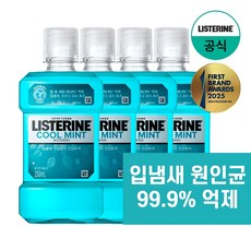 리스테린 쿨민트 세균억제 구강청결제, 250ml, 4개