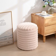 소하임 레빗퍼 수납 스툴, 핑크 베이지, 1개