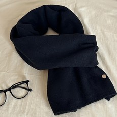 簡約圍巾 落池針織 含羊毛素色鐵標圍巾 女冬季保暖加大加厚 韓版百搭圍脖