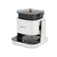 mimax米覓 三合一翻轉一體氣炸鍋 煎烤燉煮氣炸三用 全景視窗加厚防爆玻璃, 米黃色