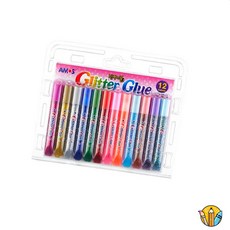 RS 반짝이풀 크롬쉘 12색 12p 꾸미기풀 네일아트풀