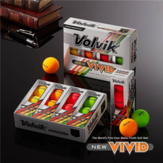 Volvik VIVID 霧面三片式高爾夫球, VOLVIK VIVID球-y綜合, 1個, 12個裝