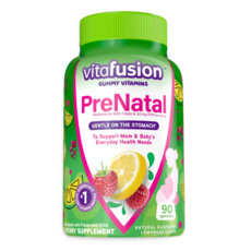 비타퓨전 프리네이탈 내추럴 레몬 & 라즈베리 레모네이드 맛 구미, 1개, 90정