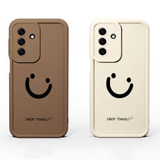 갤럭시 A17 5G 4G 엔조이 스마일 스트롱 크림 매트 범퍼 케이스