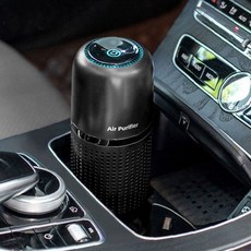 차량용 공기청정기 충전식 휴대용 캠핑 사무실 데스크 미니 공기클리너 필터 탈취, 상세페이지 참조, 블랙