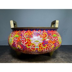 【通天寶】純銅【景泰藍香爐】, 1個