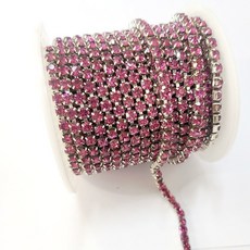칼라줄란4mm 1마(90cm), 1개, 푸시아 백금도금