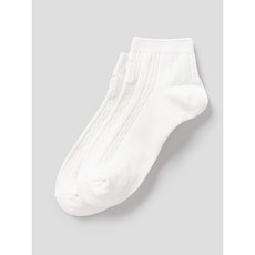 매장정품 빈폴 BEANPOLE ACCESSORY 남녀공용 케이블 스니커즈 양말 - 화이트 248896