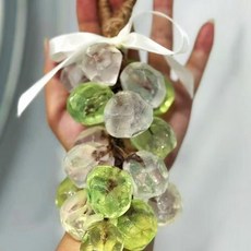 DIY星星葡萄造型香皂掛件 汽車裝飾 孕婦嬰兒適用 精油香氛手工皂, 1個, 青提葡萄串香皂材料包