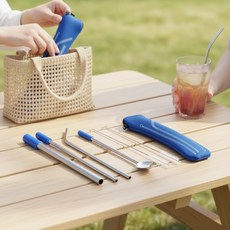 모라두마켓 휴대용 스텐 빨대 빨대케이스