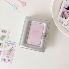 簡約迷你拍立得相冊 追星小卡卡冊, 銀色