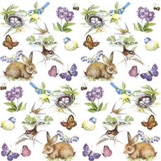 토끼와 친구들 냅킨, 5개, 1세트, 혼합색상